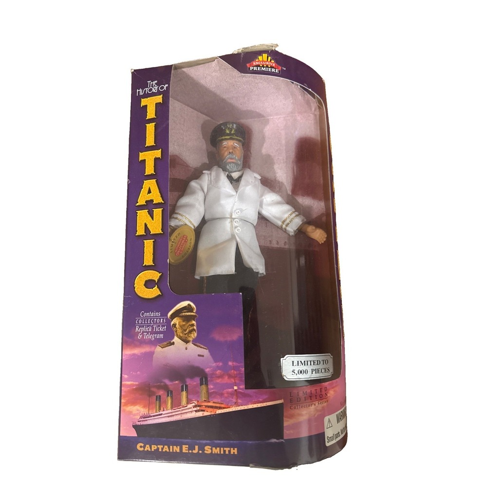 The History of Titanic Doll Figurine Captain E.J Smith in Original Box NRFB
